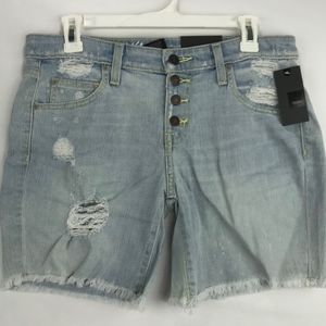 Mossimo Light Wash Low Rise Shorts Button Fly 6"